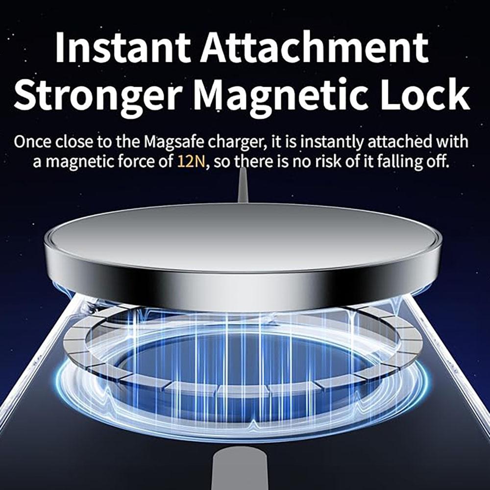 For Magsafe Clear Magnetic Wireless Charge Phone Case For iPhone 16 15 14 13 12 11 Pro XR XS Max 7 8 Plus Transparent Case Cover