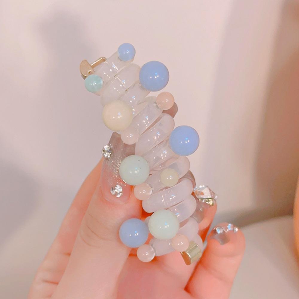 

Дизайнерские эластичные резинки для волос с хвостиком, резиновые резинки для волос, резинки для волос, аксессуары для волос с телефонным проводом, женская повязка на голову