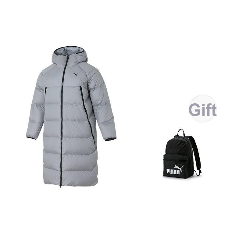 Puma Duck Down Hooded Windproof Warm Long Down Jacket Men Outerwear 691080-63