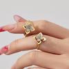 18K Gold Plated Stainless Steel Jewelry Set with Zirconia - Necklace, Bracelet, Earrings - European American Fashion Style.