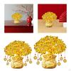 Citrine Money Tree Artificial Decorative Chinese Table Centerpiece Decoration Bonsai for Home