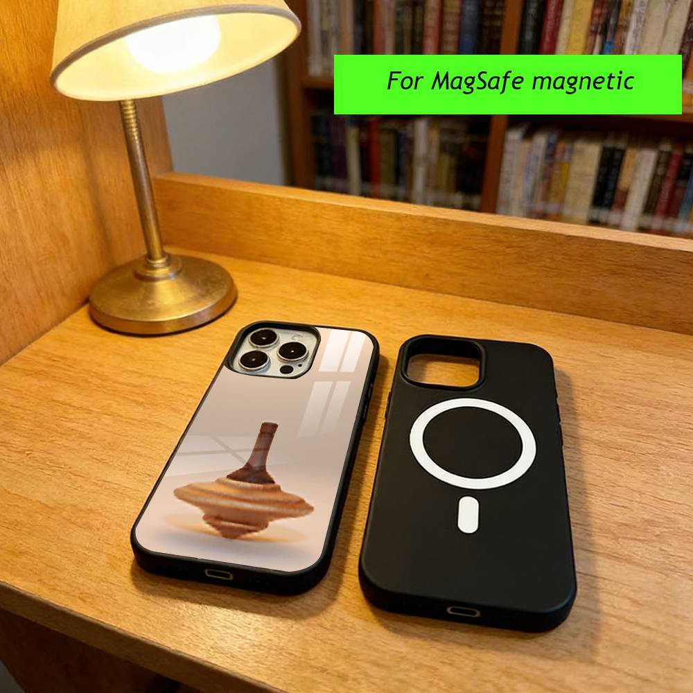 S-Spinning Top Phone Case For iPhone17,16,15,14,13,12,11 Plus,Pro Magnetic with Magsafe Wireless Charging