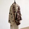 New Fashion Cashmere Women Print Double-sided Scarf  Winter Warm Elegance Shawl Pashmina Female Outdoor Brand Scarves