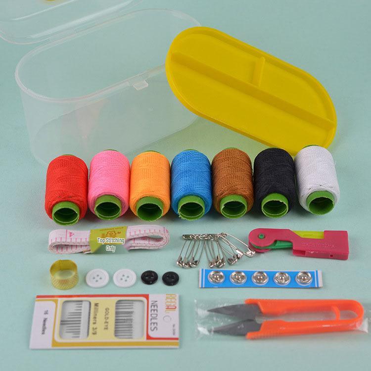 46-Piece Large Sewing Kit: Needle & Thread Mending Set