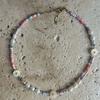 Love Peach Heart Beaded Pendant Necklace Baroque Freshwater Pearl High Color Retention