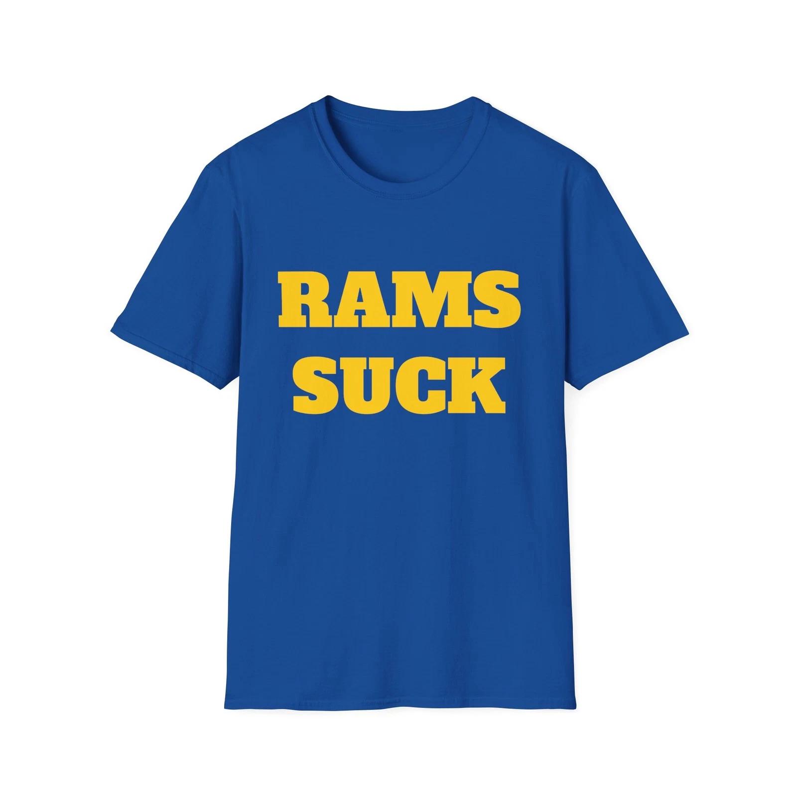 Rams Suck Football SoftStyle T-Shirt - Gifts for NFL Fans, Football Apparel S