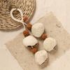 Sound Heal Natural Fruit Shell Keychain Handmade Bohemian Style Hand-Cranked Wind Chime Gift DIY Fruit Shell Wind Chime Ornament