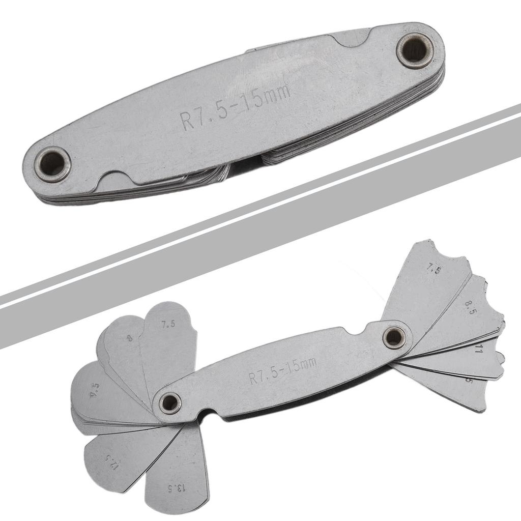Measuring Radius Template R Gauge R1-6.5 7-14.5 15-25 26-80 Radius Gage Plate Fillet Gaug External Internal Measuring Tool