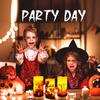 Halloween Candles, Orange Flameless Candles, Battery Operated LED Pillar Candles with Remote Timers Set of 3