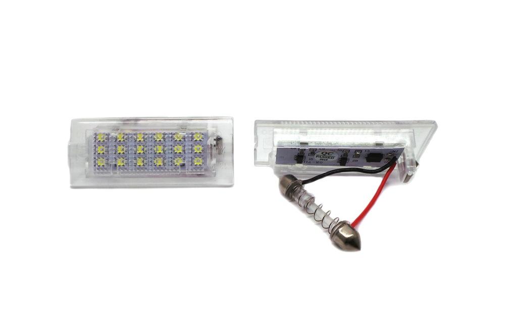 LED License Plate Lights 2x650lm, Set of 2 Compatible with BMW E53, E83, 12V, Off-Road