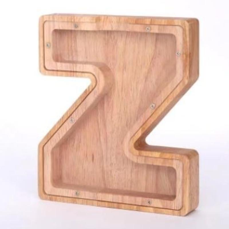 Wooden Letters Piggy Bank DIY Creativity Coin Banknotes Children's Money Box Funny Money Organizer Storage Box Home Decors