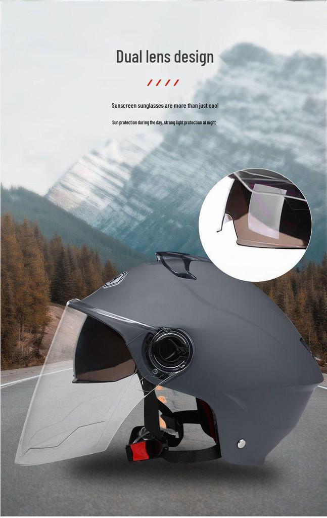 Unisex Electric Vehicle Helmet: Certified, Sun-Protective, All-Season, Unbreakable, with Free Shipping