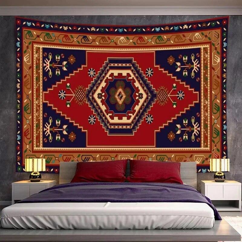 Persian Tapestry Wall Hanging Beach Blanket Mattress Psychedelic Bohemian Yoga Mat Mandala Tapestry