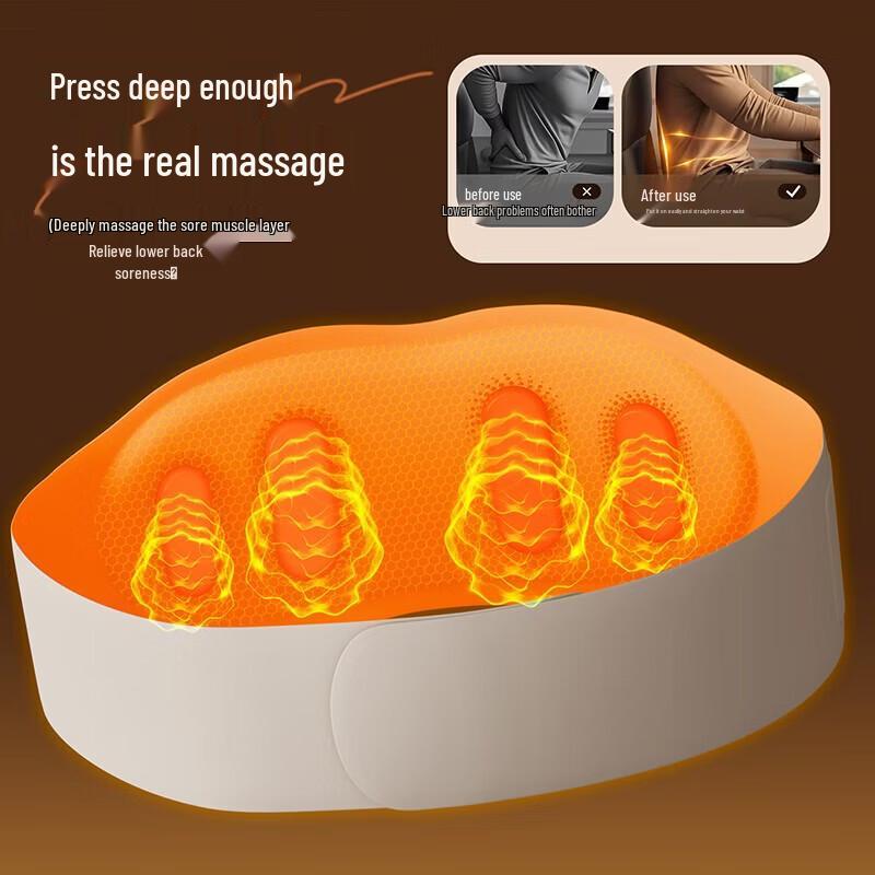 AUX Wireless Pulse Waist Massager with Heat Therapy CN plug (adapter included)