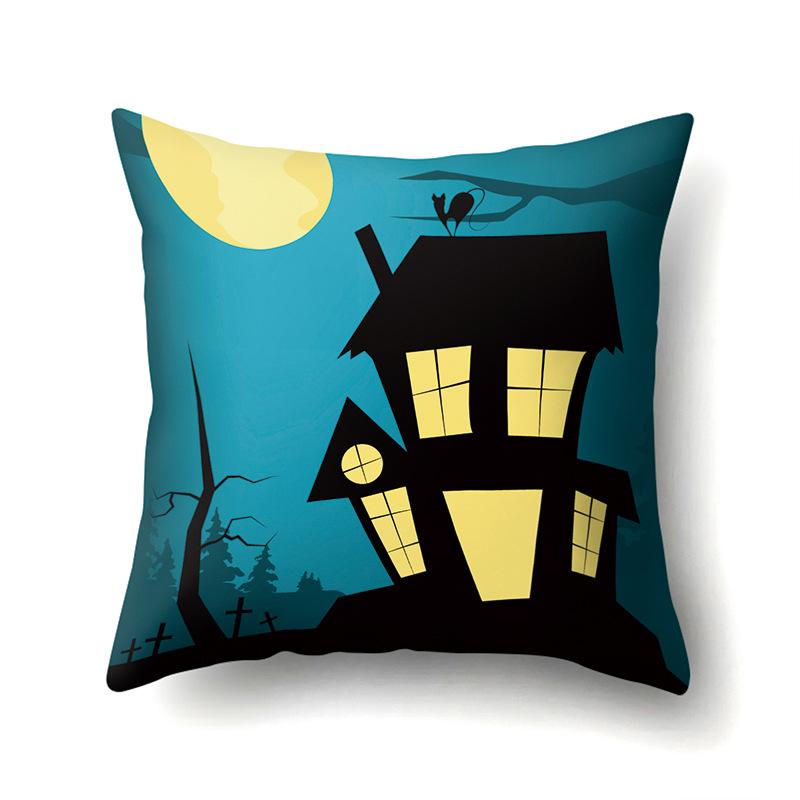 Halloween Pillowcase Car Waist Pillow Pumpkin Sofa Cushion Cover Office Home Living Room Pillowcase