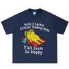 Wish I Lacked Critical Thinking Skills Funny Frog Meme Tshirt Unisex Unisex Fashion Tshirt Shortsleeved Casual Cotton Tshirts
