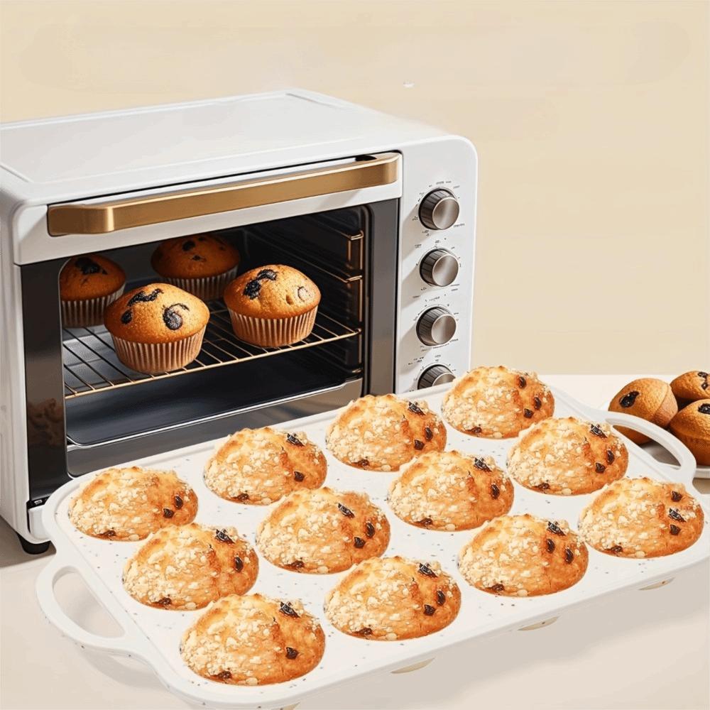 Moule à Muffins en Silicone 24/12/6 Cases Résistant à la Chaleur pour Cupcakes Moule à Cupcakes pour la Cuisson Pudding