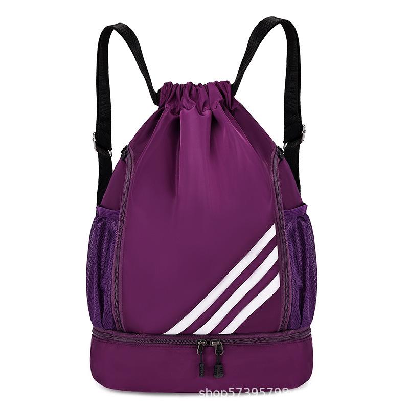 Large Capacity Drawstring Sports Backpack with Dry-Wet Separation for Basketball, Running, Mountaineering, and Swimming