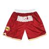 Rockets Retro Embroidered Drawstring Cropped Basketball Shorts Training Shorts