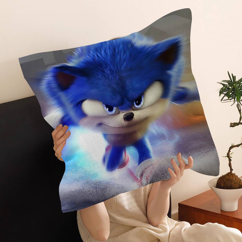 Anime S-SonicS H-Hedgehog Pillow Gifts Home Office Furnishings Bedroom Sofa Car Cushion Cover Case 45x45cm