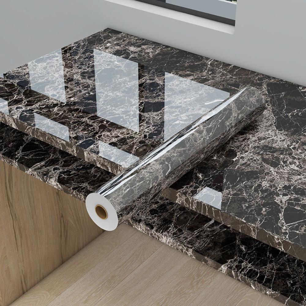 New 40cm Marble Wallpaper Self Adhesive Vinyl Contact Paper Waterproof Wall Stickers Kitchen Livingroom