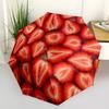 1 PC Automatic Folding Umbrella -Some fruitsPattern,Portable & Foldable Design with 8 Ribs,Christmas Birthday Gifts