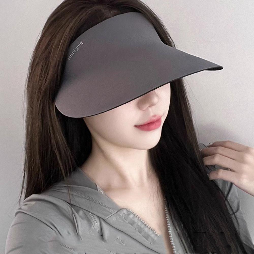 UV Protection Sunscreen Empty Top Cap Large Brim Visor Cap Fashion Summer Sun Hat  Sunshade