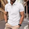 Summer Polo Shirt Solid Color Lapel Men's Short Sleeved Shirt