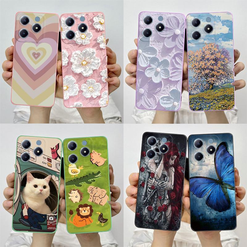 For Realme C63 C61 Narzo N63 Phone Case RealmeC61 RMX3939 Silicon Soft TPU Shockproof Cover Painted Printed Protective Shell Bag