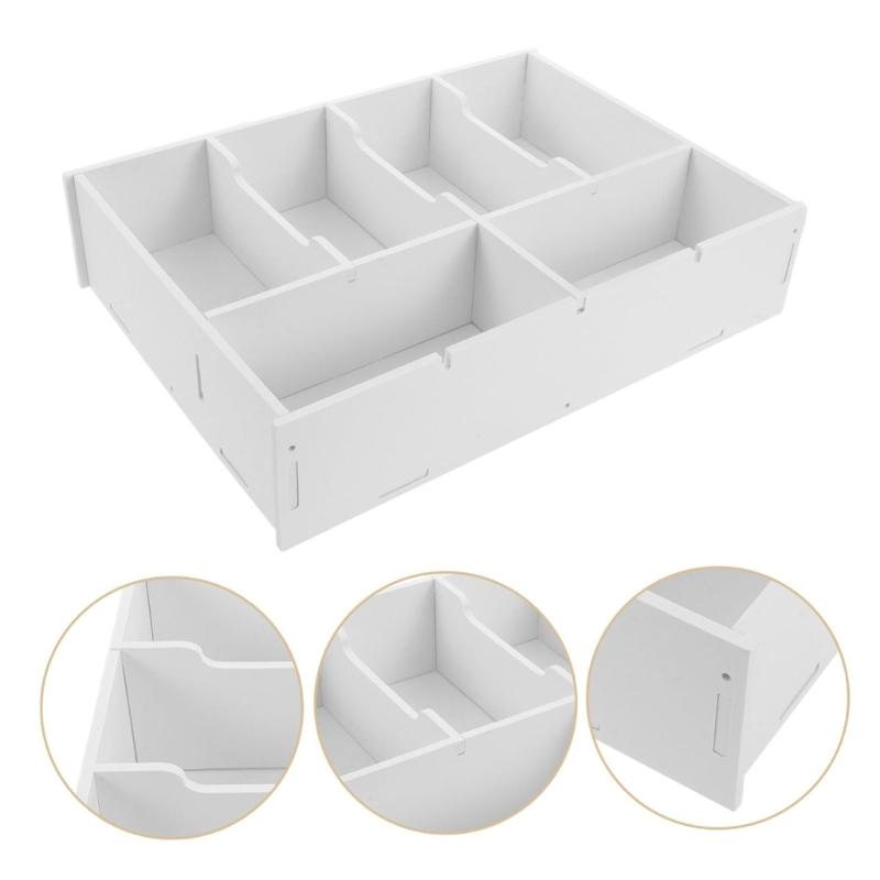 Multipurpose Plastic Organizers Box With Removable Partitions For Cash Jewelry And Document Storage