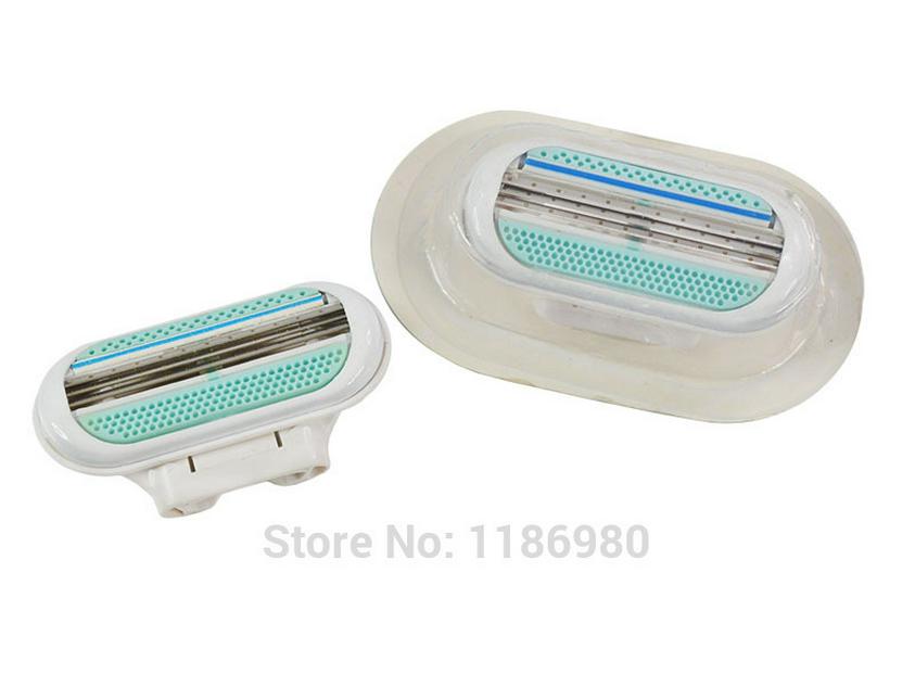 Women's Hair Removal Device - Triple Blade Manual Razor with Handle Set