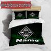 3pcs Duvet Cover Set (1*Duvet Cover + 2*Pillowcase, Without Core), Custom Name Borussia Monchengladbach Pattern Bedding Set, Home Bedroom Decor Gift