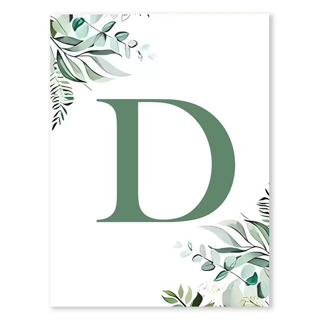 Forest Baby Personalized Name Green Canvas Painting Cartoon Animals Poster Children's Bedroom Wall Art Print Picture Room Decor