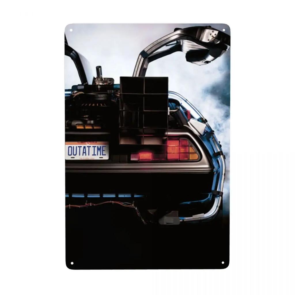 Flux Capacitor Metal Sign - Back To The Future Modern Tin Decorative Plaques, Office Store Pubs Club Art Decor