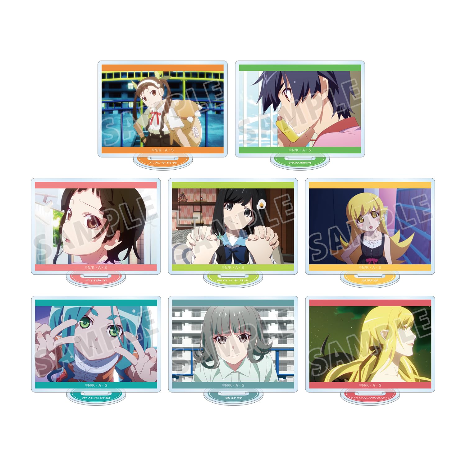 

Monogatari Series Off & Monster Season Trading Scene Acrylic Stands Box of 8