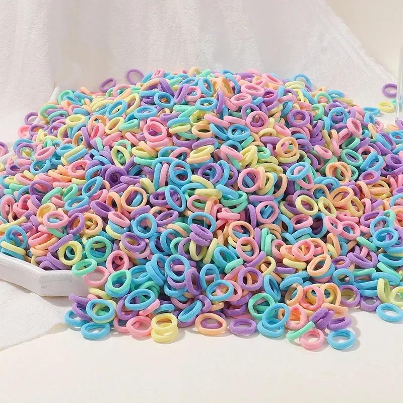 20/50/100 Stück Haargummis für Kinder Buntes Nylon Scrunchie Haargummis Gummiband Kinder Elastische Haargummis Mädchen Accessoires