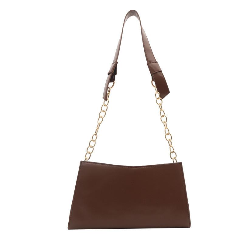 

Trendy Street Style Underarm Bag With Chic Stitching Detail For Daily Wear кавовий