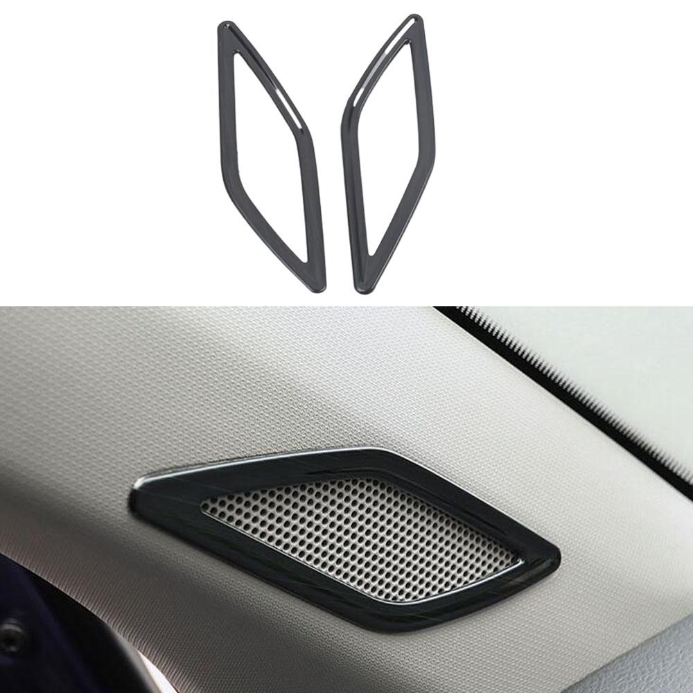 Stainless Steel Gear Box Panel Cover Brushed Black Door Audio Speak Sound Trim Frame For Volkswagen VW T-cross Tcross -