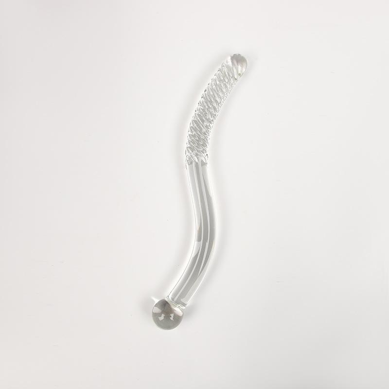 Vagina Stimulate Crystal Clear G-Spot Stimulation Female Masturbation Adult Sex Toys For Lesbian Glass Dildo Anal Beads Plug