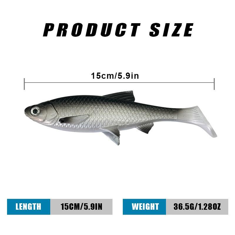 Soft Plastic Jerkbaits With Lead Weighted Tail Deep To Surface Casting Fishing Lures