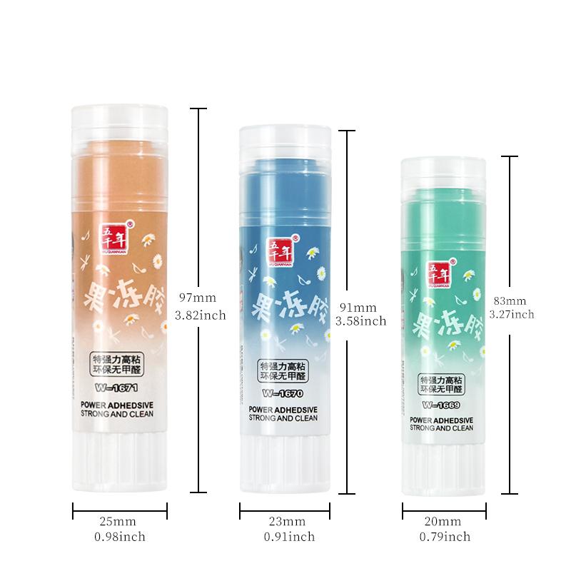9g Wqn Jelly Color Solid Glue Stick School Office Supply Acr Adhesive Child Student Bonding Paper Crafts Tool Stationery Gift
