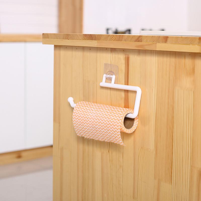 Kitchen Tissue Holder Hanging Toilet Roll Paper Towel Holder Rack Bathroom Organizer Kitchen Cabinet Door Hook Holder Organizer