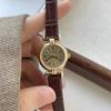 Mini Small Brown Watch Retro Ladies Light Luxury Niche Art Medieval Small Gold Watch