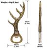 Beer Opener Creative Antler Shape Cool Original Gifts for Men Luxury Bottle Opener Beer Accessories Funny Vintage Corkscrew