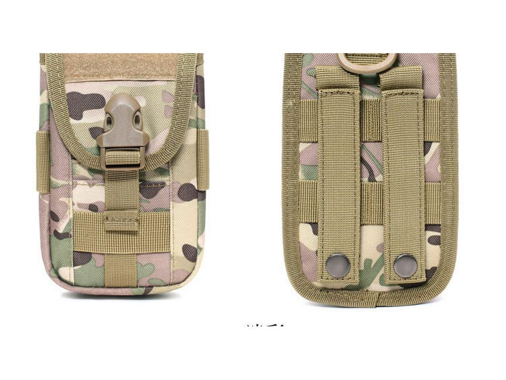Multifunktionale Hüft-Handytasche: Vertikale Doppelschichtige Molle-Tasche für Powerbanks & Zubehör, Taktische Sport-Bauchtasche
