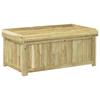 Outdoor Cushion Box Impregnated Pine Wood 104 X 60 X 47 Cm