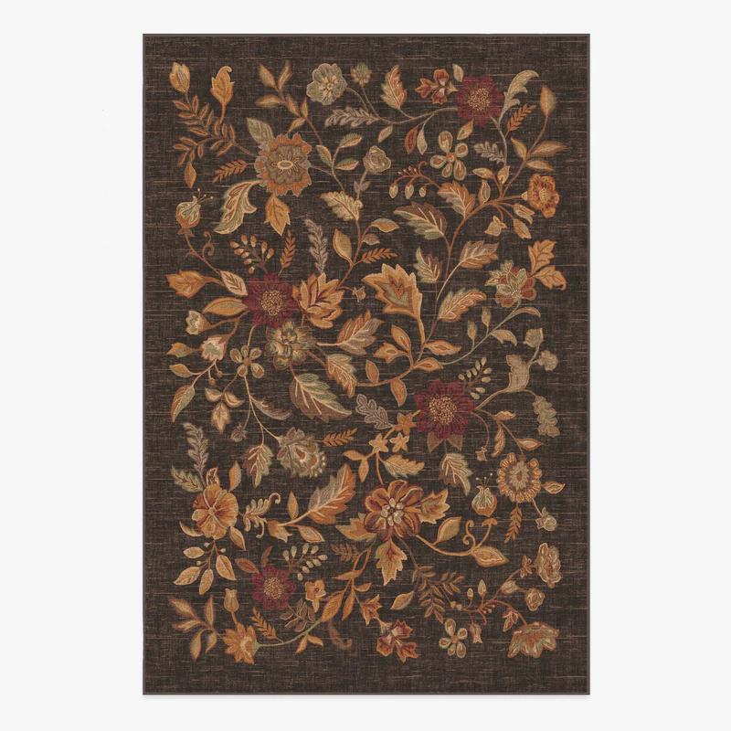 

Килим для вітальні Французький вінтажний килим з квітковим візерунком Килим для спальні Приліжковий м який килимок Машинне прання Нековзний Великий килимок для підлоги 100x150cm