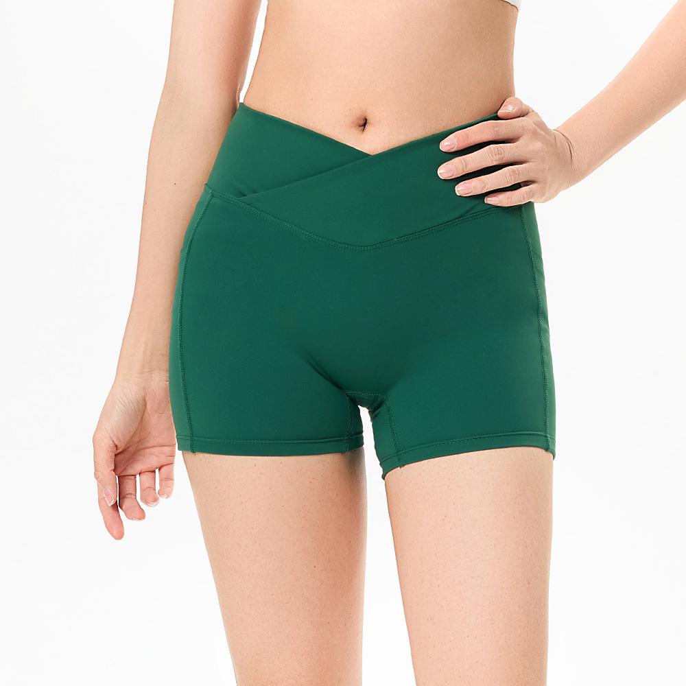 Cloud-Feel Women's High-Waisted Yoga Shorts: Three-Quarter Length, Butt-Lifting, Quick-Dry Fitness Pants for Running and Pilates.