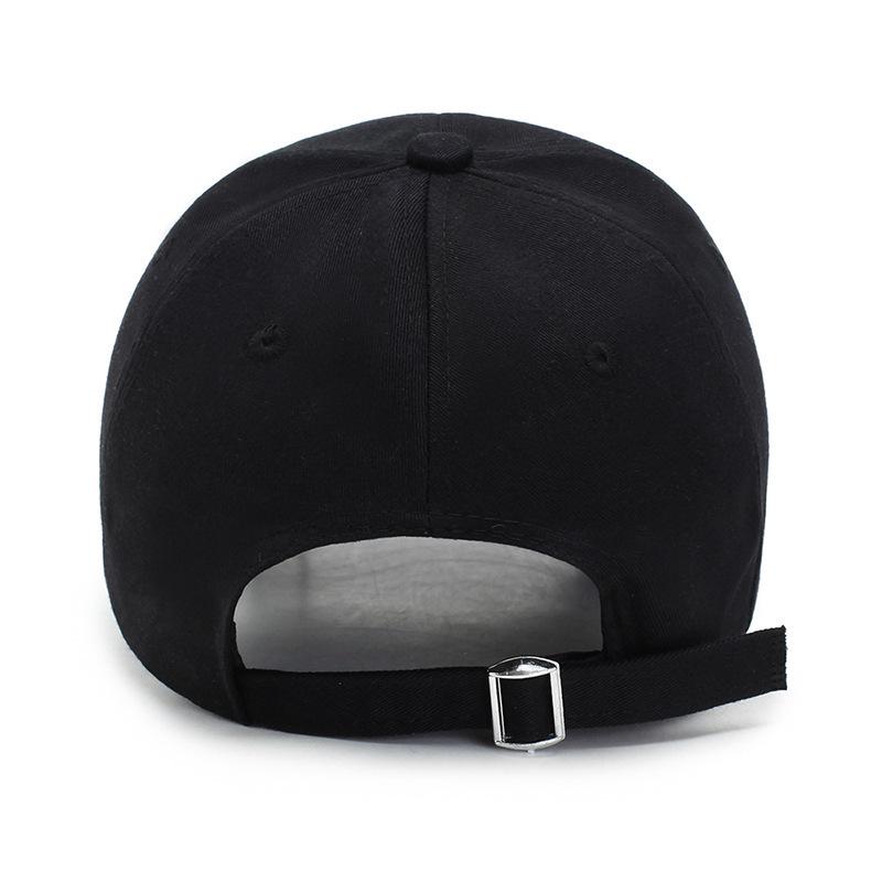 Baseball Cap Women Men Unisex Trendy Metal Rings Black Hip Hop Fashion Caps Sun Protect Hat Spring Autumn Sunshade Korean Casual