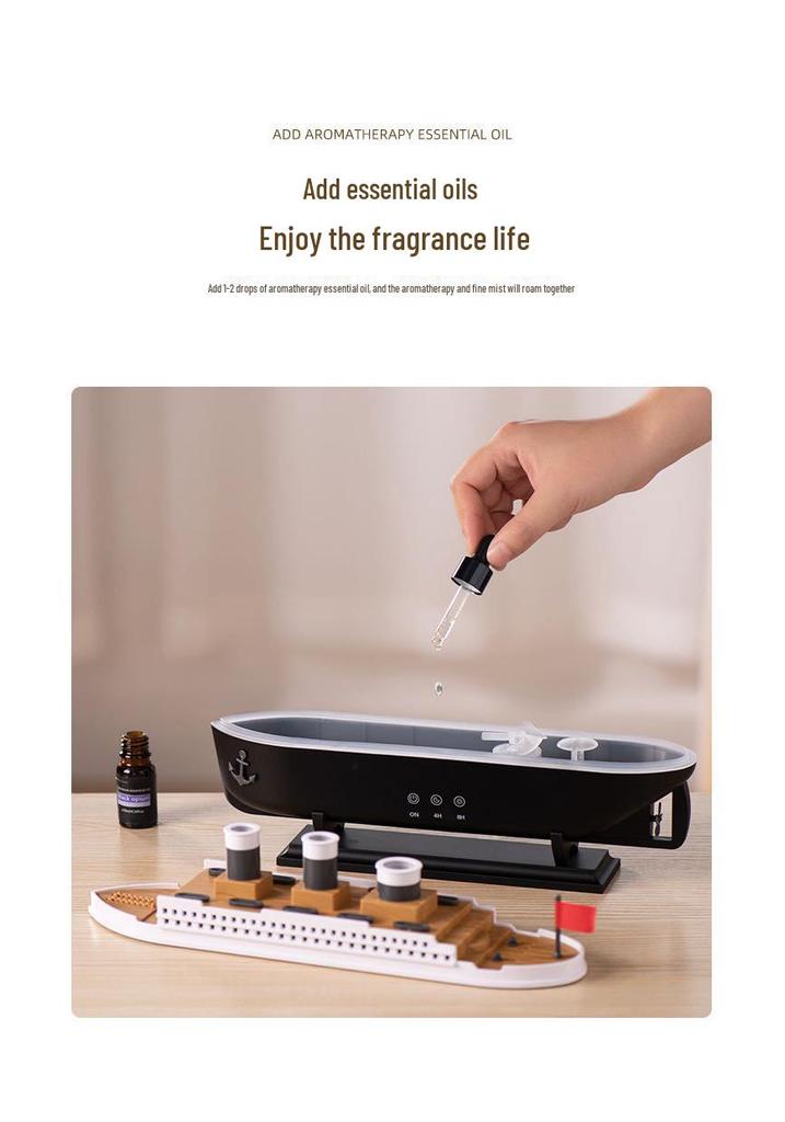 Retro Steamboat Aromatherapy Ultrasonic Jellyfish Mist Humidifier